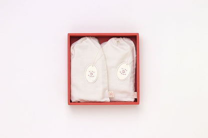 hello baby gift｜feel｜ラウンド スタイ2枚・ウォッシュタオル2枚　ギフトラッピング無料